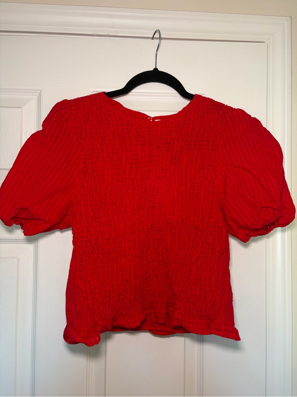 NWT Rouje Garcia Red Puff Sleeve Top EU size 44